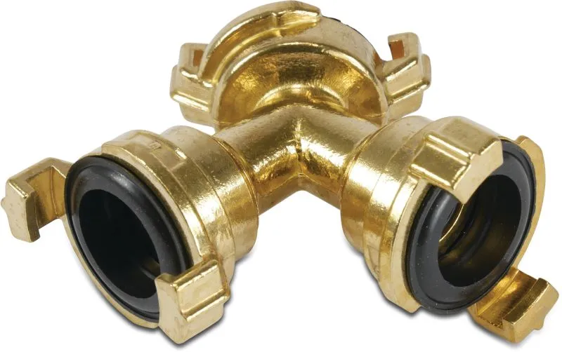 Quick coupler Y-piece brass 12 bar quick coupler Quick coupler Y-piece brass 12 bar quick coupler