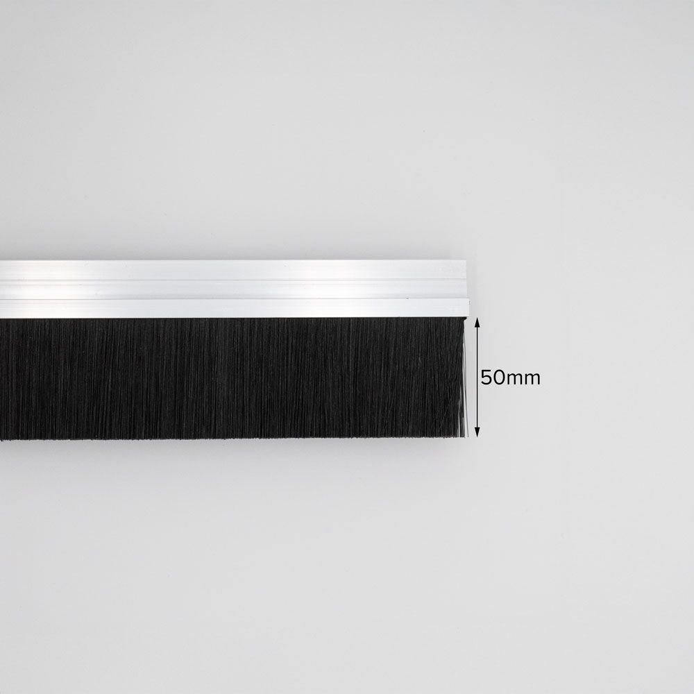 50mm brush door seal in aluminium carrier – 2m brush strip 50mm brush door seal in aluminium carrier – 2m brush strip