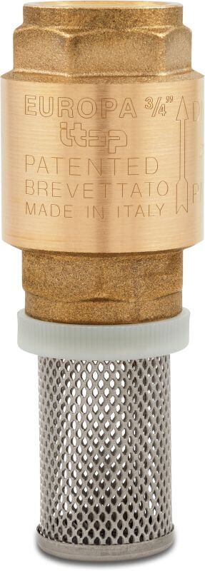 Itap Foot valve spring loaded brass female thread type Europa 105 Itap Foot valve spring loaded brass female thread type Europa 105